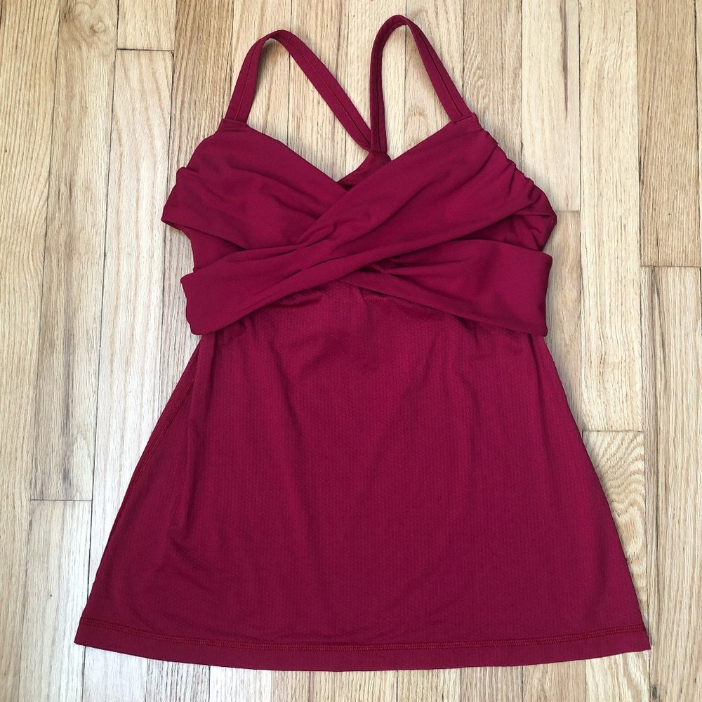 LIKE NEW Lululemon Wrap It Up Tank in Cranberry